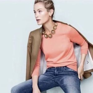 J. Crew | Merino Wool Tippi Sweater, Size Small, Heather Coral